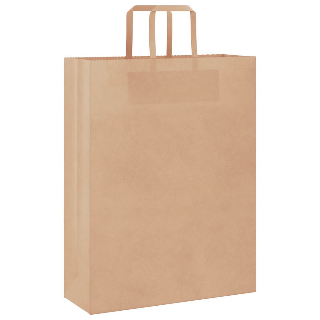 Paper Bags 50 pcs with Handles Brown 32x12x42 cm