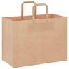 Paper Bags 50 pcs with Handles Brown 32x17x25 cm