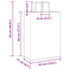 Paper Bags 50 pcs with Handles Brown 32x17x44 cm
