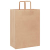Paper Bags 50 pcs with Handles Brown 32x17x44 cm