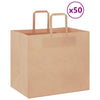 Paper Bags 50 pcs with Handles Brown 32x22x28 cm