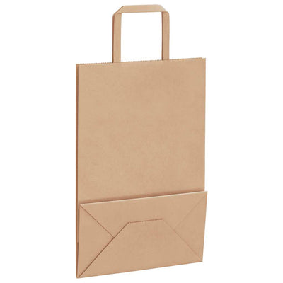 Paper Bags 250 pcs with Handles Brown 21x11x31 cm