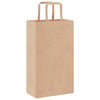 Paper Bags 250 pcs with Handles Brown 21x11x36 cm