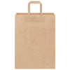 Paper Bags 250 pcs with Handles Brown 26x12x35 cm