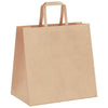 Paper Bags 250 pcs with Handles Brown 26x17x25 cm