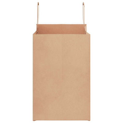 Paper Bags 250 pcs with Handles Brown 26x17x25 cm