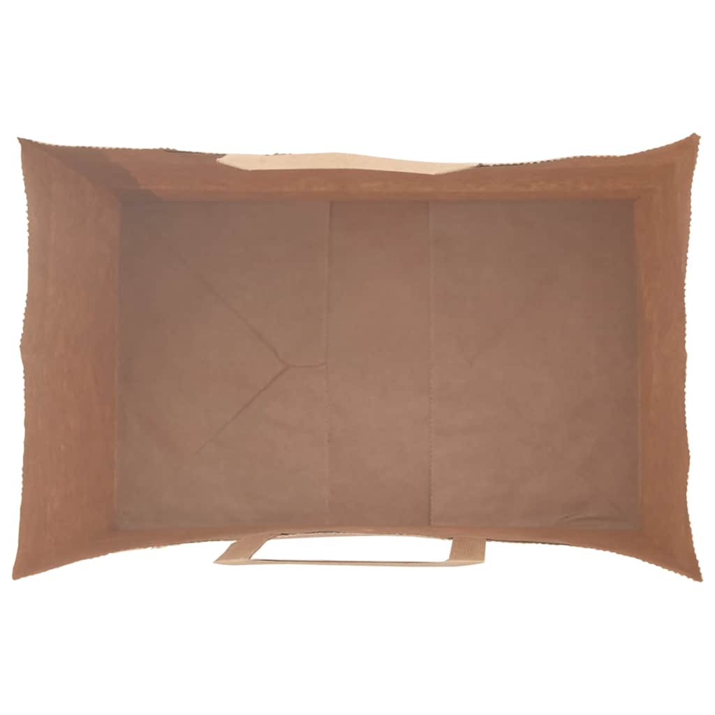 Paper Bags 250 pcs with Handles Brown 26x17x25 cm