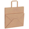 Paper Bags 250 pcs with Handles Brown 26x17x25 cm