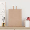 Paper Bags 250 pcs with Handles Brown 32x12x42 cm