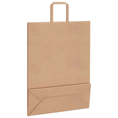 Paper Bags 250 pcs with Handles Brown 32x12x42 cm