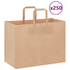 Paper Bags 250 pcs with Handles Brown 32x17x25 cm