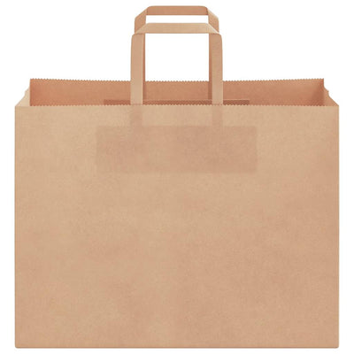 Paper Bags 250 pcs with Handles Brown 32x17x25 cm
