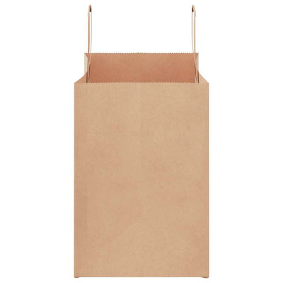 Paper Bags 250 pcs with Handles Brown 32x17x25 cm