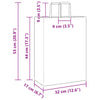 Paper Bags 250 pcs with Handles Brown 32x17x44 cm