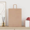 Paper Bags 250 pcs with Handles Brown 32x17x44 cm