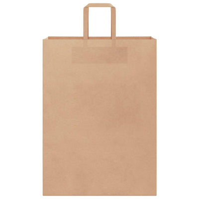 Paper Bags 250 pcs with Handles Brown 32x17x44 cm