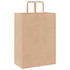 Paper Bags 250 pcs with Handles Brown 32x17x44 cm