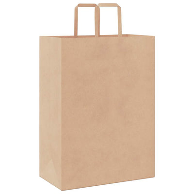 Paper Bags 250 pcs with Handles Brown 32x17x44 cm