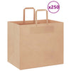 Paper Bags 250 pcs with Handles Brown 32x22x28 cm