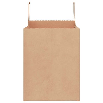 Paper Bags 250 pcs with Handles Brown 32x22x28 cm