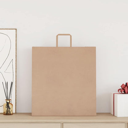 Paper Bags 250 pcs with Handles Brown 45x17x48 cm