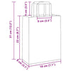 Paper Bags 50 pcs with Handles White 18x8x22 cm