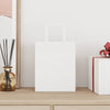 Paper Bags 50 pcs with Handles White 18x8x22 cm