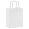 Paper Bags 50 pcs with Handles White 18x8x22 cm