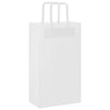 Paper Bags 50 pcs with Handles White 21x11x36 cm