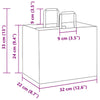 Paper Bags 50 pcs with Handles White 32x22x24 cm