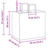 Paper Bags 50 pcs with Handles White 32x22x28 cm