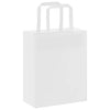 Paper Bags 250 pcs with Handles White 18x8x22 cm