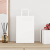 Paper Bags 250 pcs with Handles White 21x11x31 cm