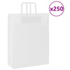 Paper Bags 250 pcs with Handles White 32x12x42 cm