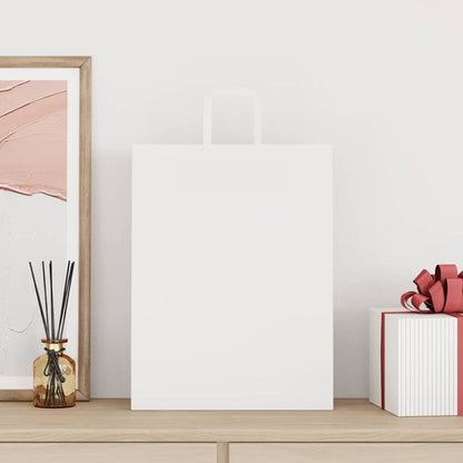 Paper Bags 250 pcs with Handles White 32x12x42 cm