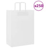 Paper Bags 250 pcs with Handles White 32x17x44 cm