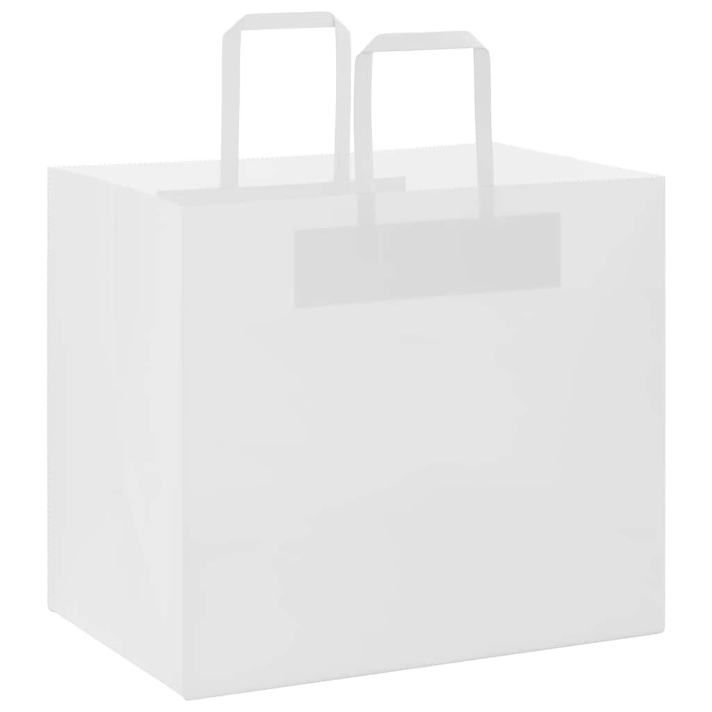 Paper Bags 250 pcs with Handles White 32x22x28 cm