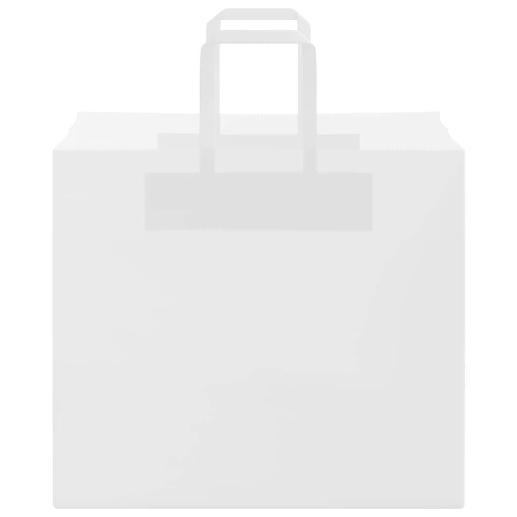 Paper Bags 250 pcs with Handles White 32x22x28 cm