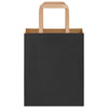Paper Bags 50 pcs with Handles Black 18x8x22 cm