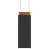 Paper Bags 50 pcs with Handles Black 18x8x22 cm