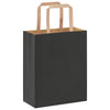 Paper Bags 50 pcs with Handles Black 18x8x22 cm