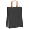 Paper Bags 50 pcs with Handles Black 21x11x28 cm