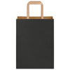 Paper Bags 50 pcs with Handles Black 21x11x28 cm