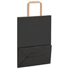 Paper Bags 50 pcs with Handles Black 21x11x28 cm