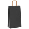 Paper Bags 50 pcs with Handles Black 21x11x36 cm