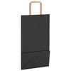 Paper Bags 50 pcs with Handles Black 21x11x36 cm