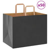 Paper Bags 50 pcs with Handles Black 32x22x24 cm
