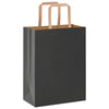 Paper Bags 250 pcs with Handles Black 21x11x28 cm