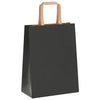 Paper Bags 250 pcs with Handles Black 21x11x28 cm
