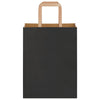 Paper Bags 250 pcs with Handles Black 21x11x28 cm